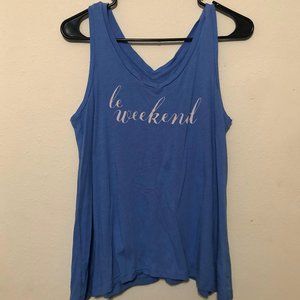 "Le Weekend" Tank Top Size: Small
